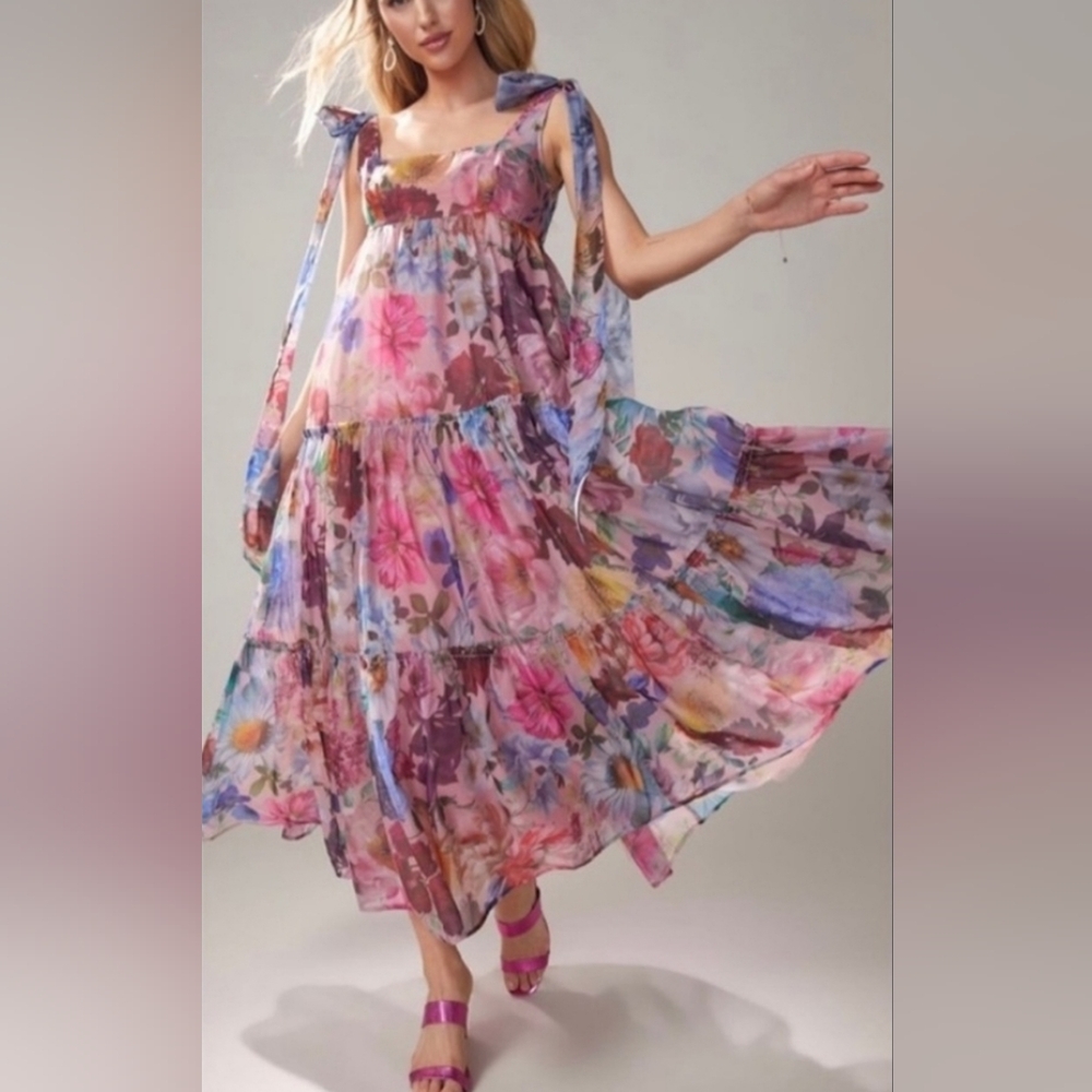 Floral Multicolor Maxi Dress